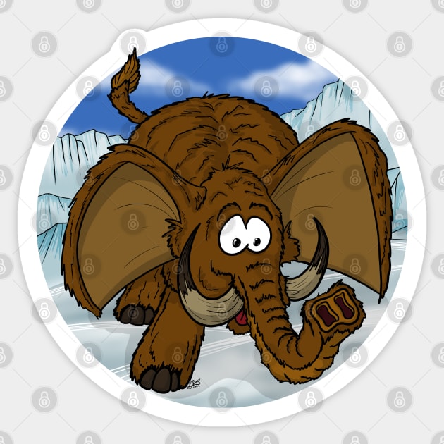 The Woolly Mammoth is woolly! Sticker by Fighter Guy Studios